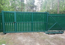 Ворота из штакетника откатные